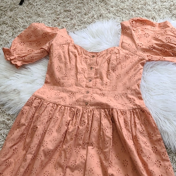 Embroidery Cotton Midi Dress, 12 - Picture 15 of 15